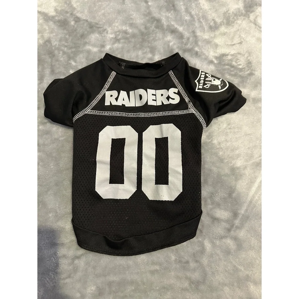 Hunter Pet Jersey Unisex SM Black Las Vegas Raiders NFL Mesh Shirt Dog Apparel